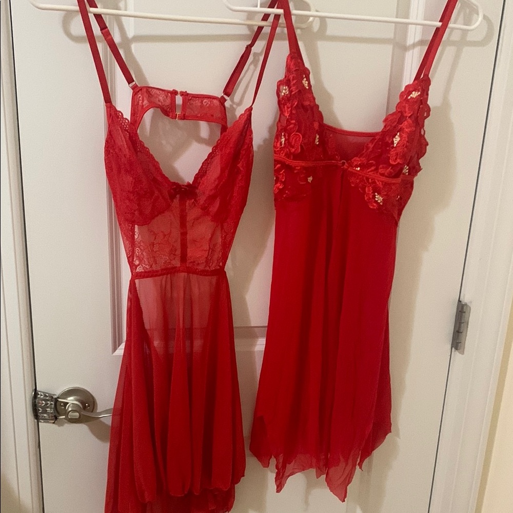 Set of 2 Red Sexy Lingerie